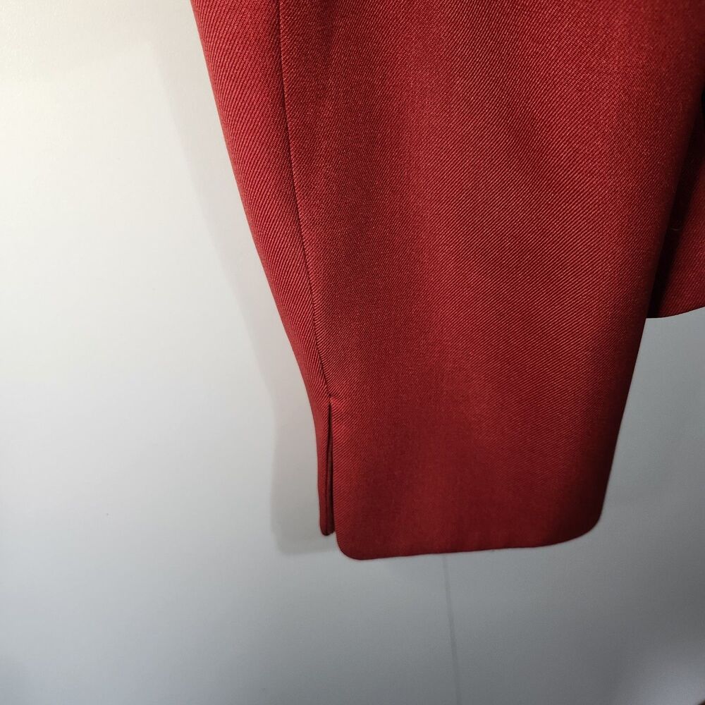 Le Suit Red Blazer Jacket Size 16 XL Cuffed Sleeves Party Office - Picture 3 of 11